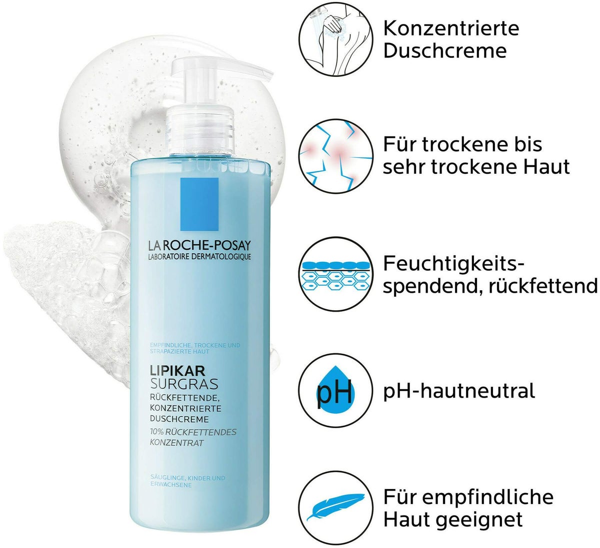 La Roche Posay Lipikar Surgras Duschcreme 400 ml Duschgel