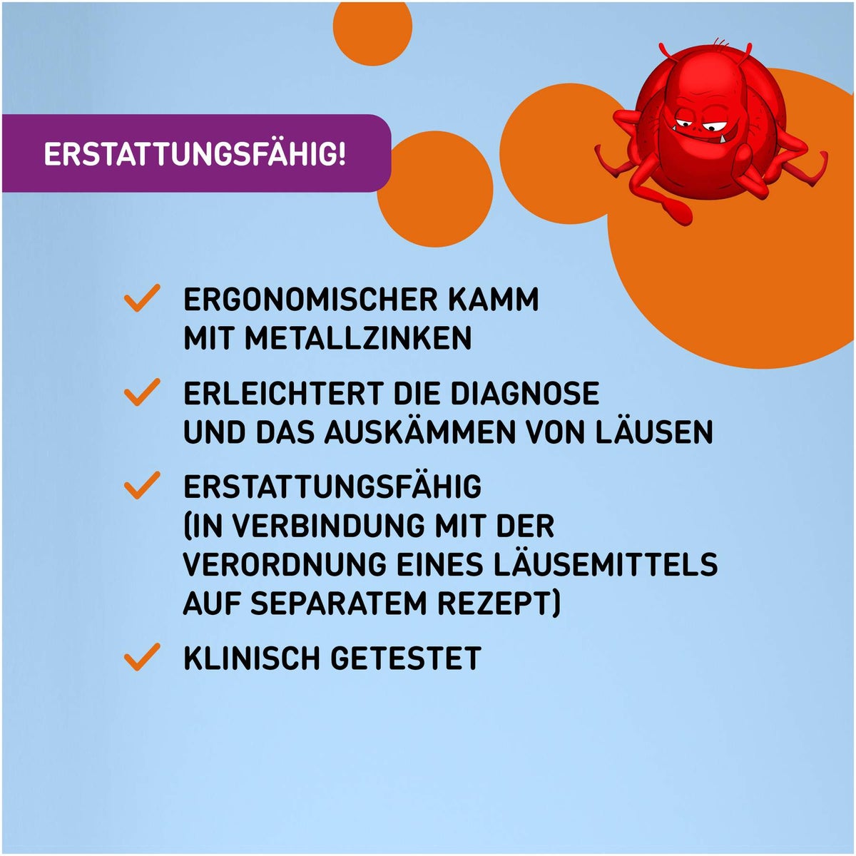 Nyda Läuse- und Nissenkamm Metall 1 Stück