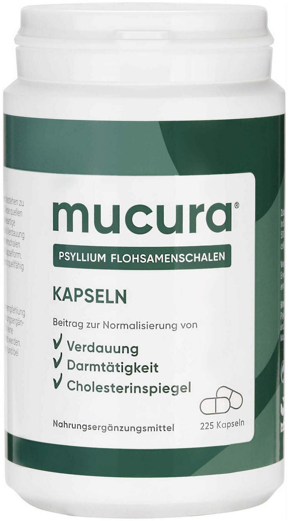 Mucura Flohsamenschalen Kapseln 225 Stück