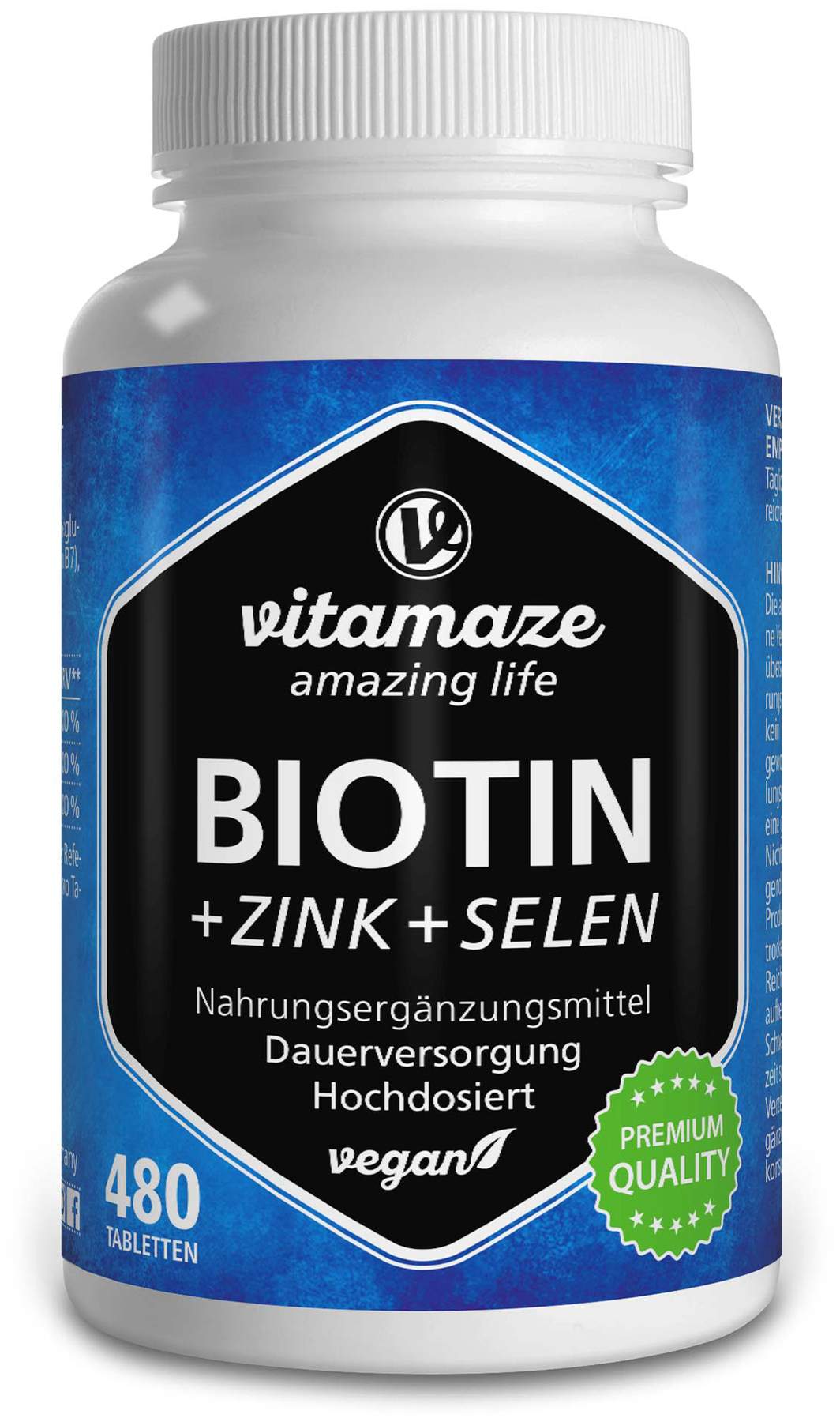 Vitamaze Biotin + Zink + Selen 480 Tabletten