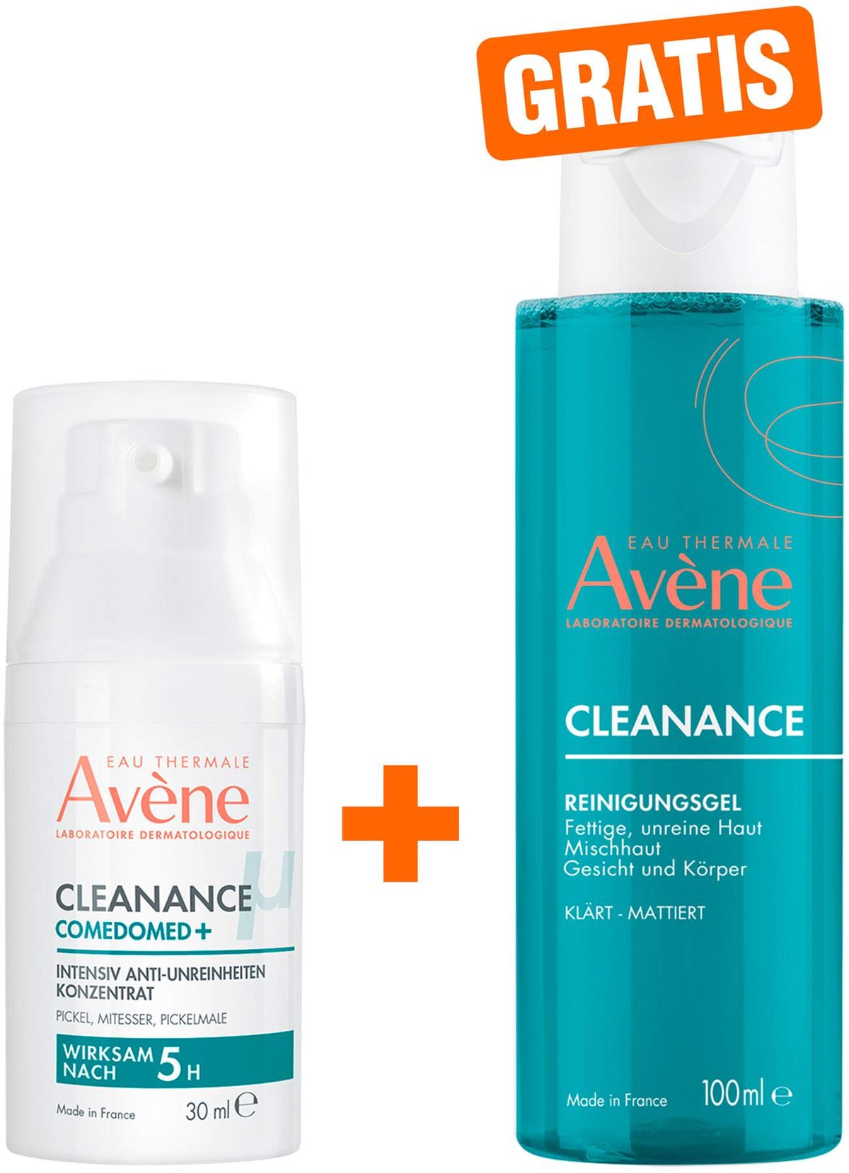 Avene Cleanance Comedomed Anti Unreinheiten Konzentrat 30 ml + gratis Cleanance Reinigungsgel 100 ml