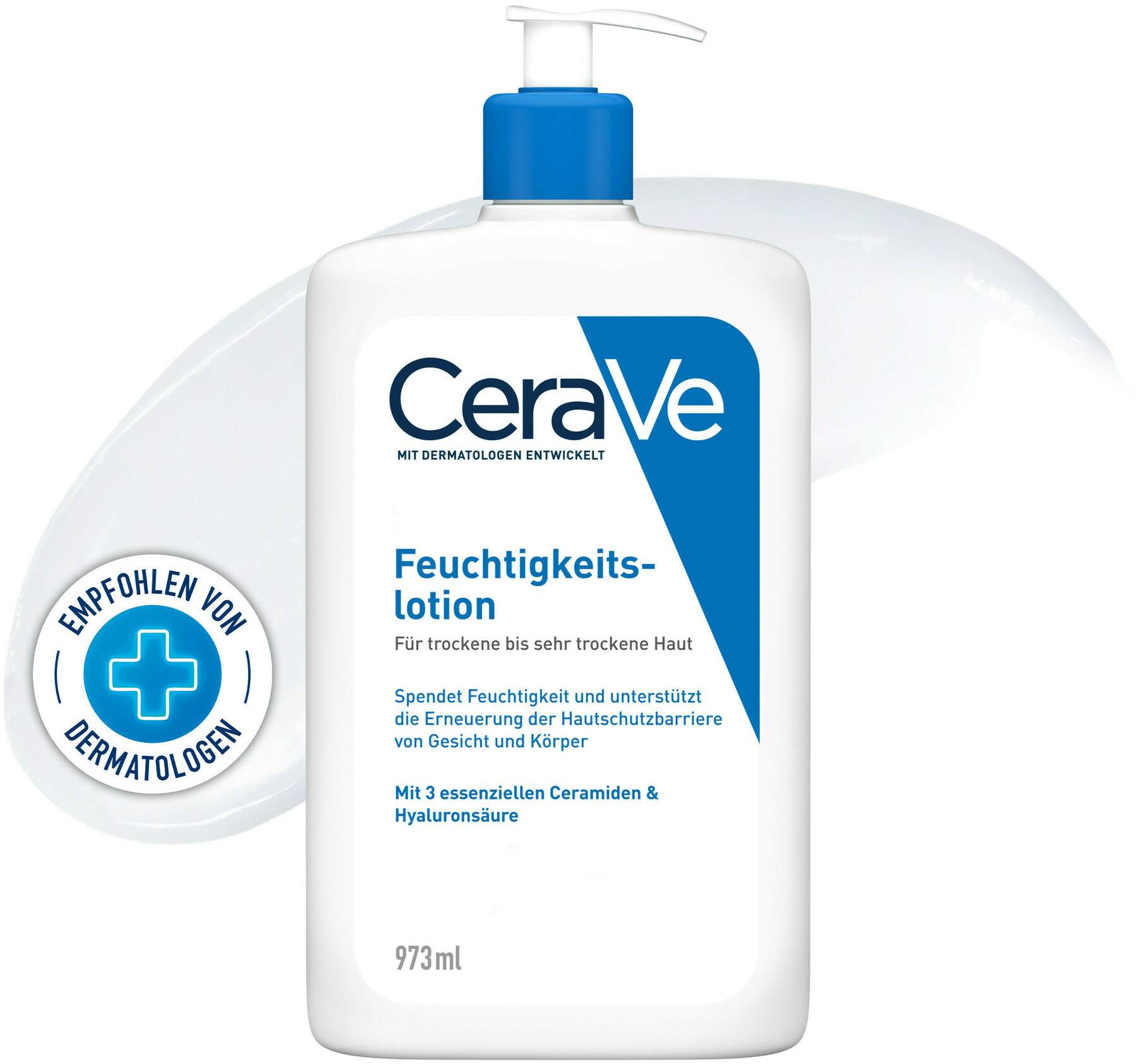 CeraVe Feuchtigkeitslotion 973 ml + gratis feuchtigkeitsspendende Reinigungslotion 20 ml