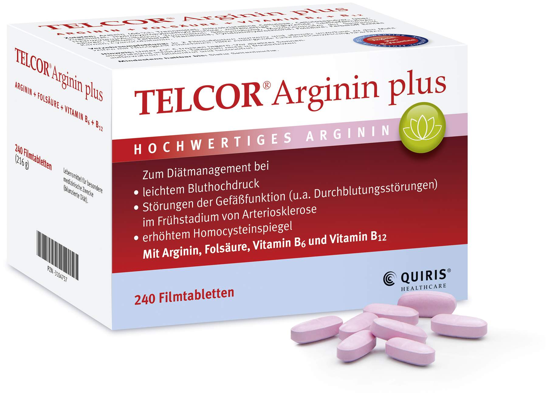 Telcor Arginin plus 240 Filmtabletten
