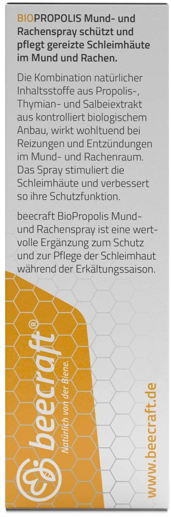 Beecraft Propolis Bio Mund - und Rachenspray 15 ml