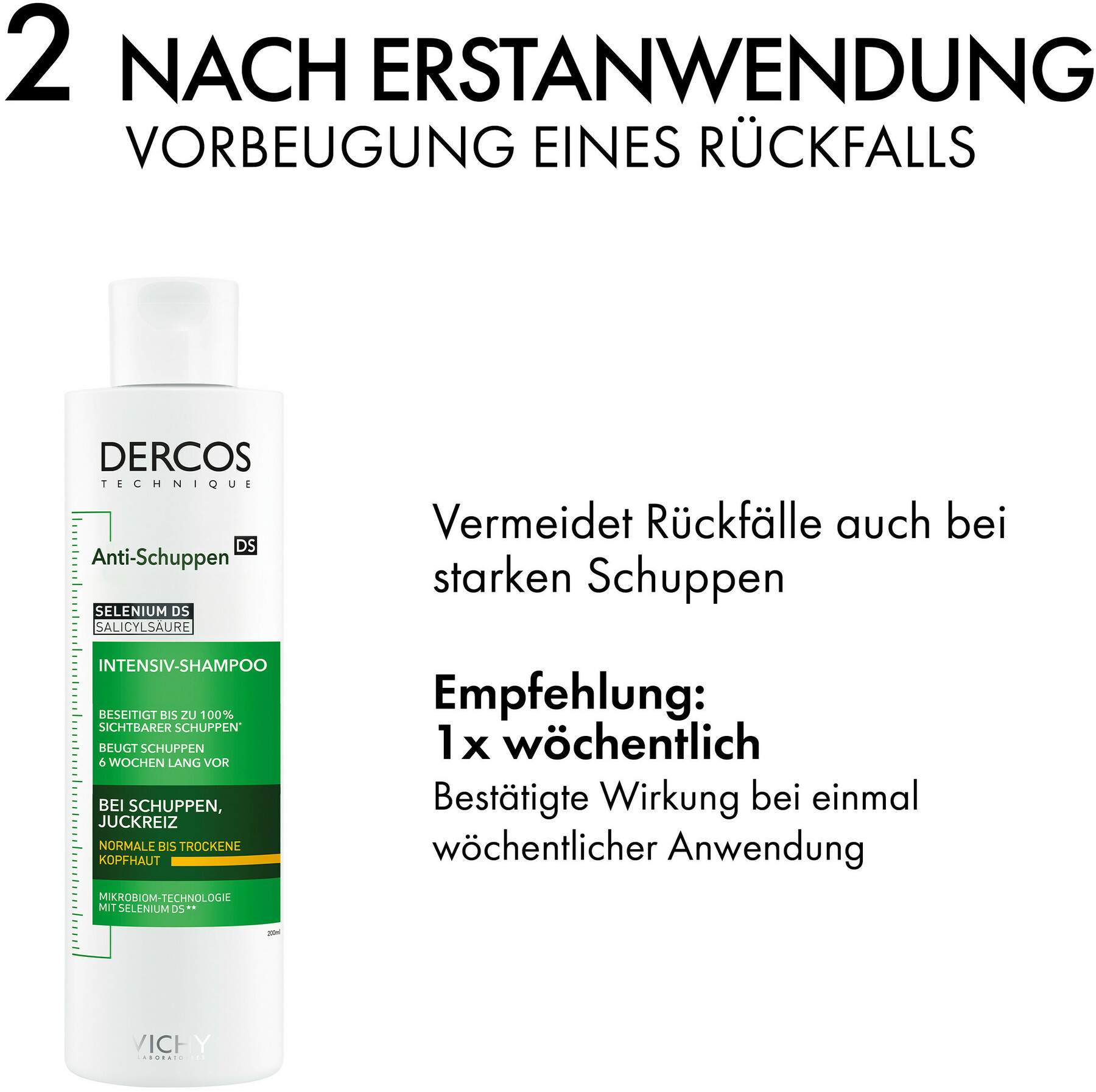 Vichy Dercos Anti-Schuppen Shampoo für trockene Kopfhaut 200 ml