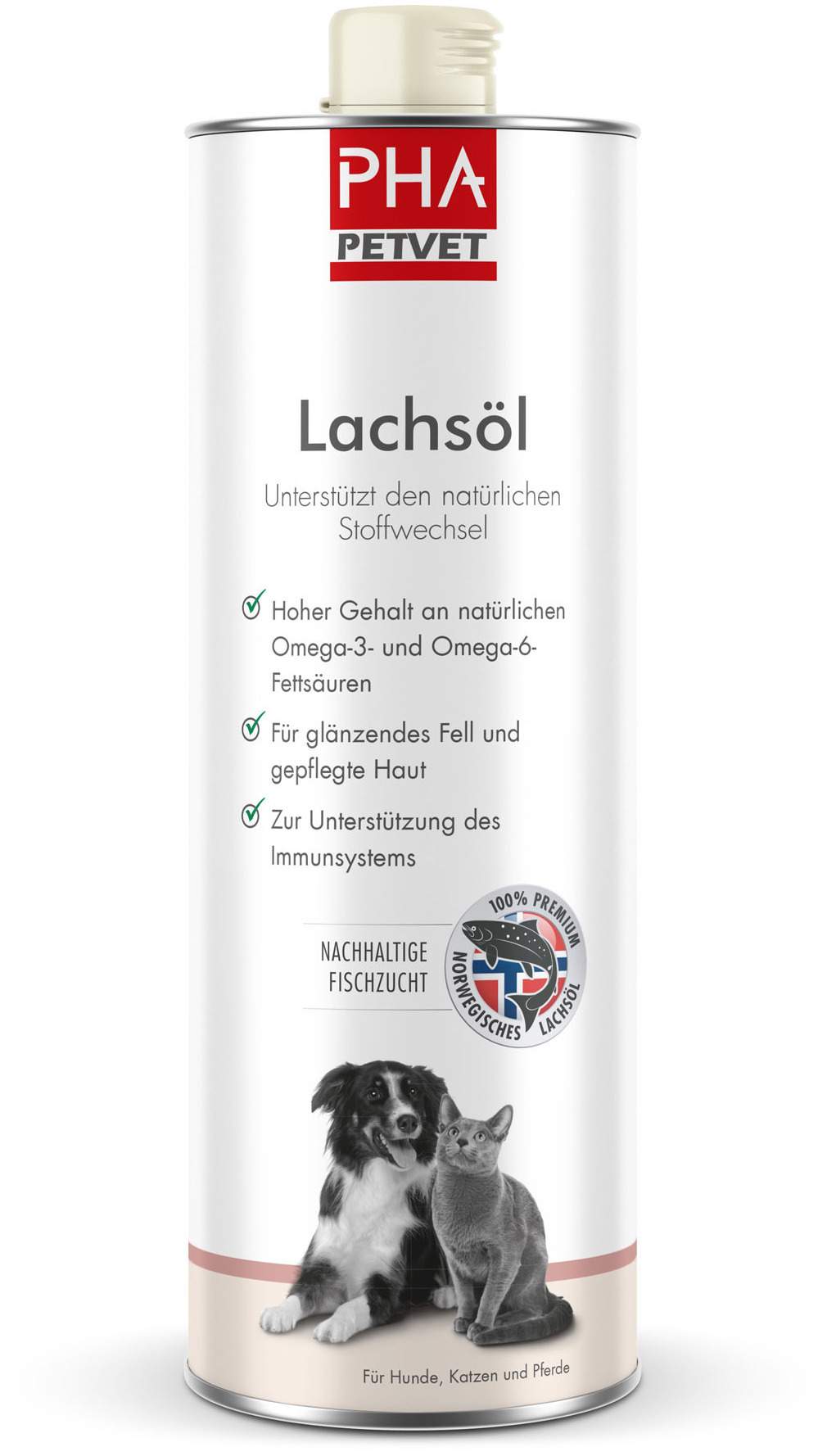 Pha Lachsöl Für Hunde, Katzen und Pferde 1000 ml