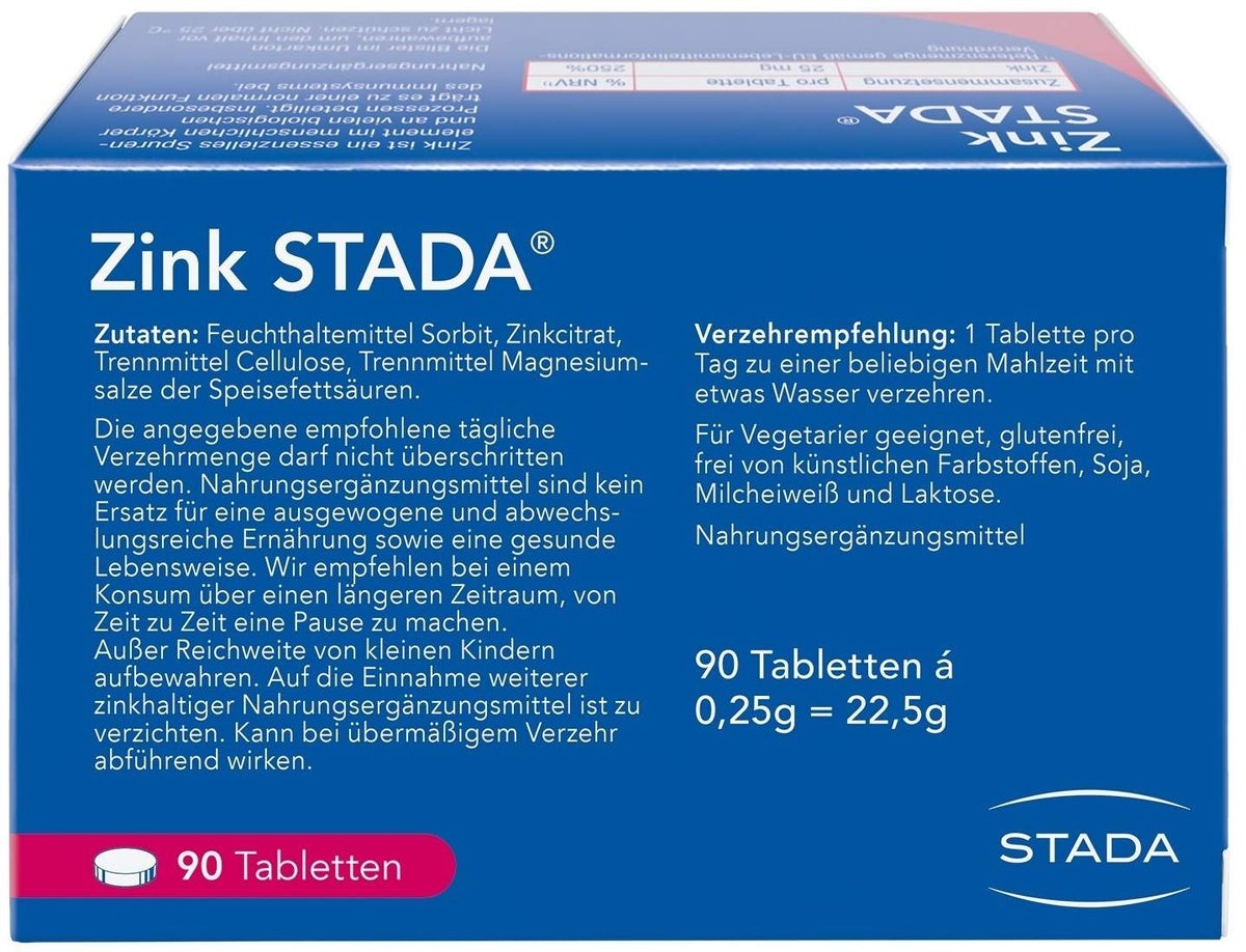 Zink Stada 25 mg 90 Tabletten