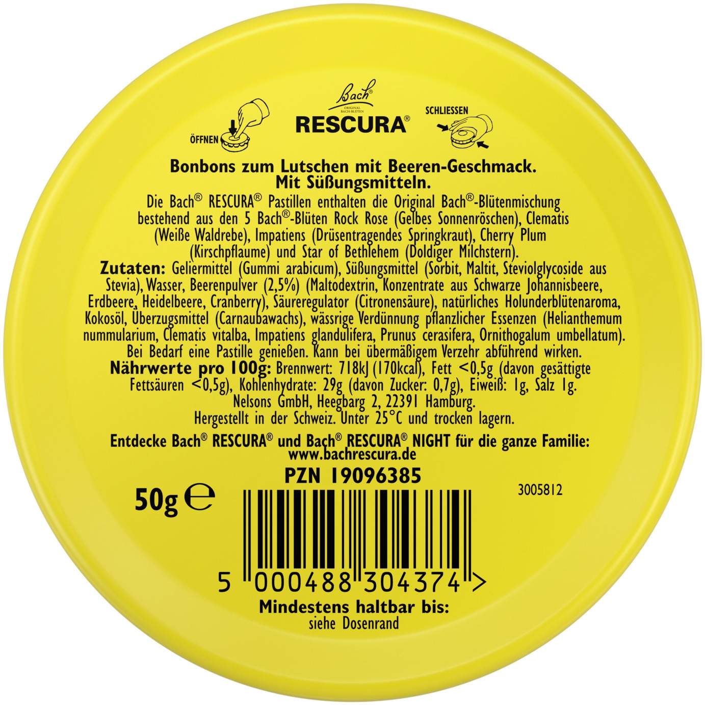 Bach Original Rescura Beeren-Mix 50 g Pastillen