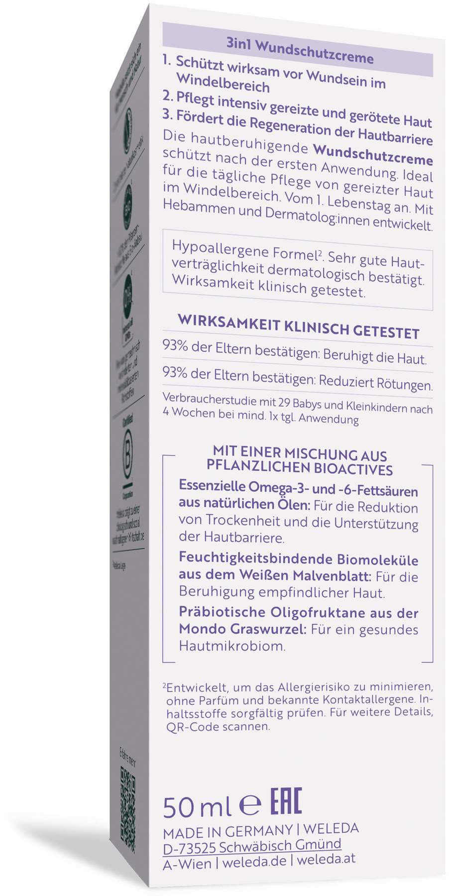 Weleda Baby 3 in 1 Wundschutzcreme weiße Malve 75 g Creme