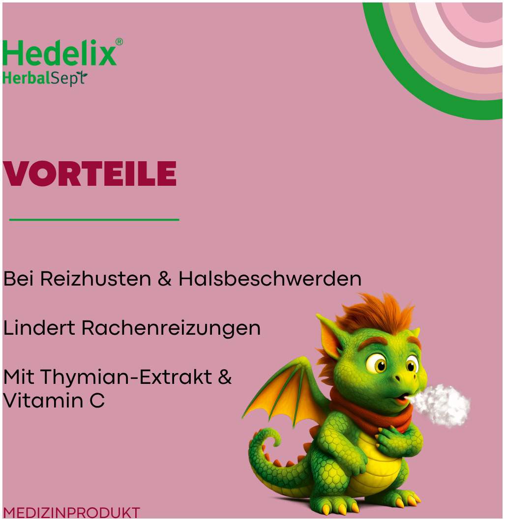 Hedelix HerbalSept Husten Lutscher Kids 6 Stück