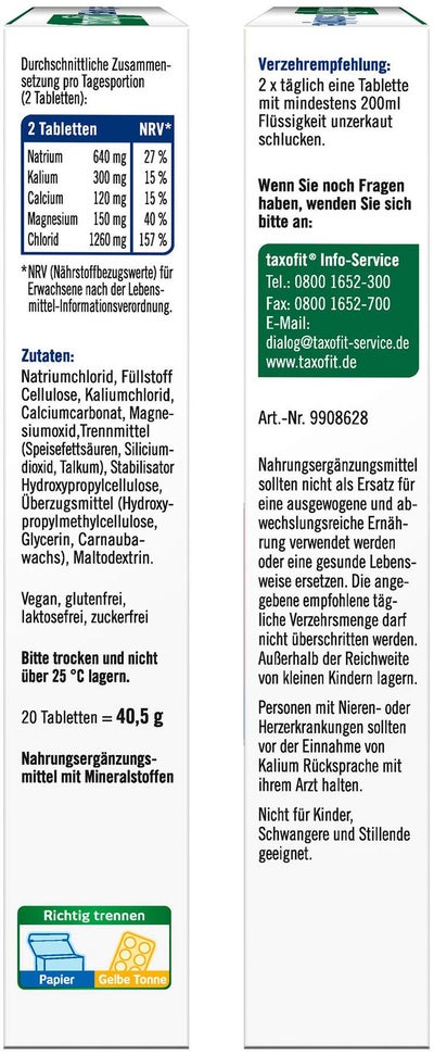 Taxofit Elektrolyte 20 Tabletten
