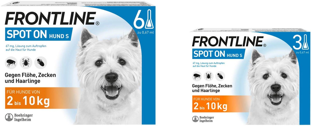 Frontline Spot On Hund S 2-10 kg 6 + 3 Pipetten