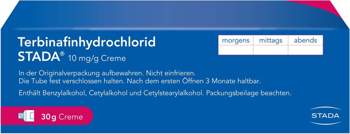 Terbinafin Hydrochlor.Stada 10mg Pro G 30 G Creme