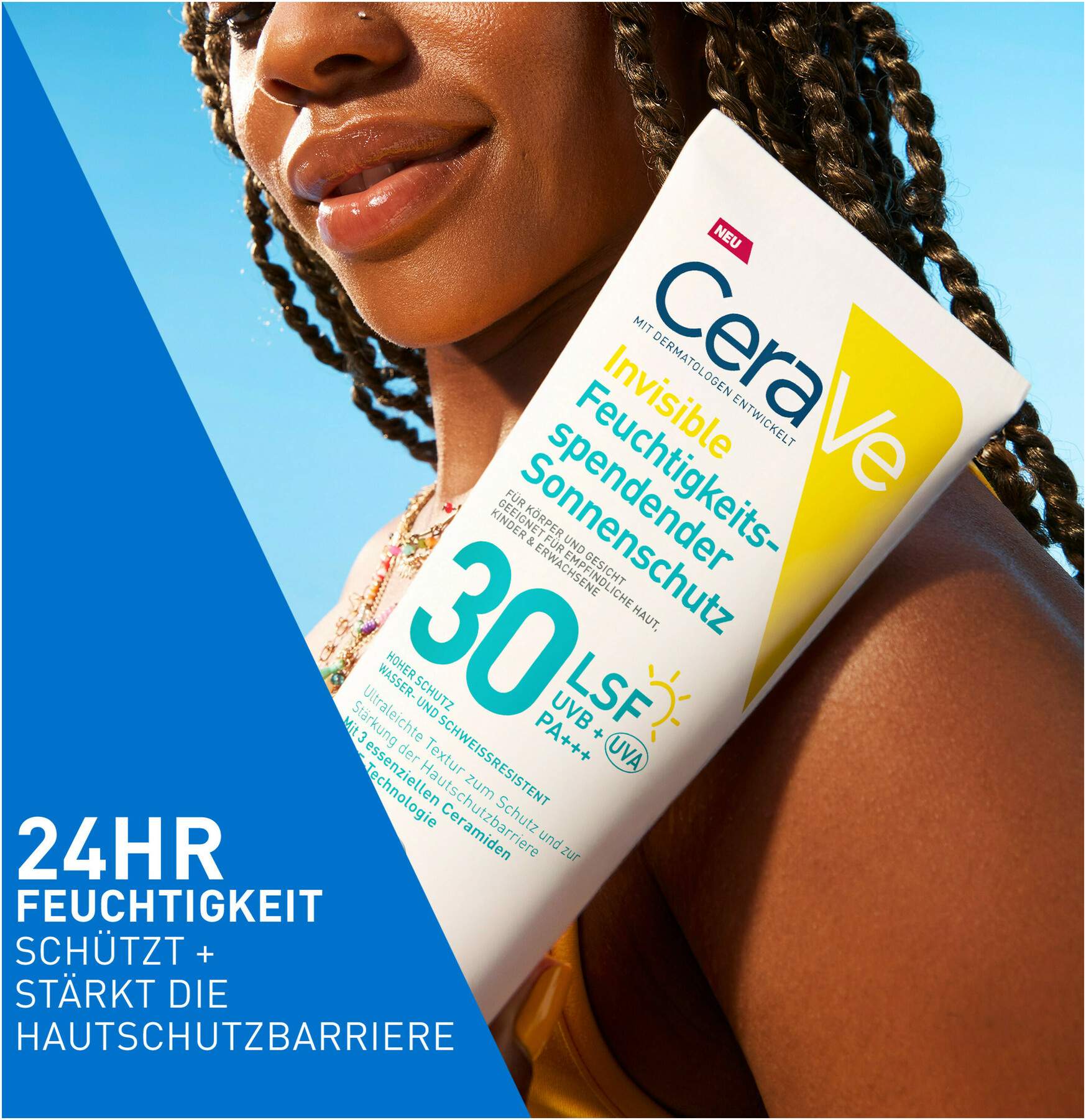 CeraVe Invisible Feuchtigkeitsspendender Sonnenschutz LSF 30 75 ml