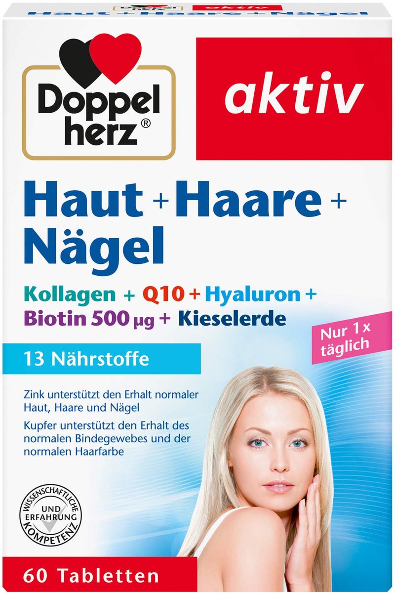 Doppelherz Aktiv Haut + Haare + Nägel 60 Tabletten