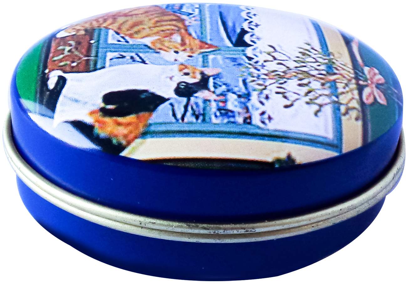 Pillendose Oval Katzen Motiv
