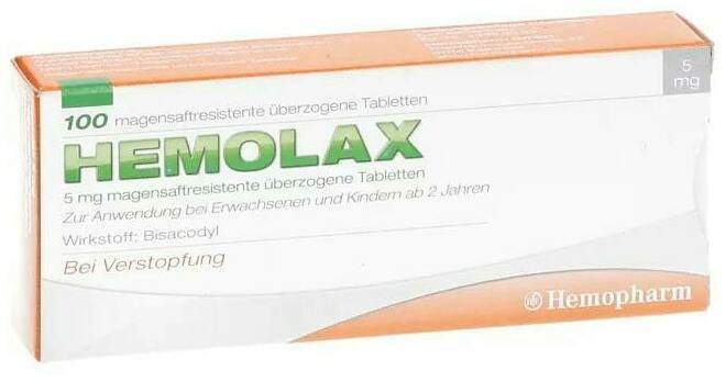 Hemolax 5 mg 100 Magensaftresistente Tabletten