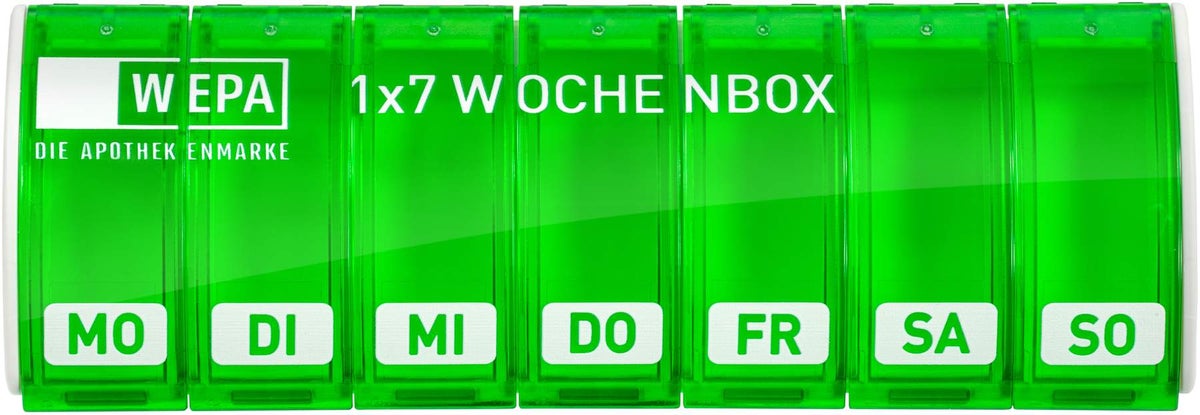 WEPA 1x7 Wochenbox Grün + UV-Schutz