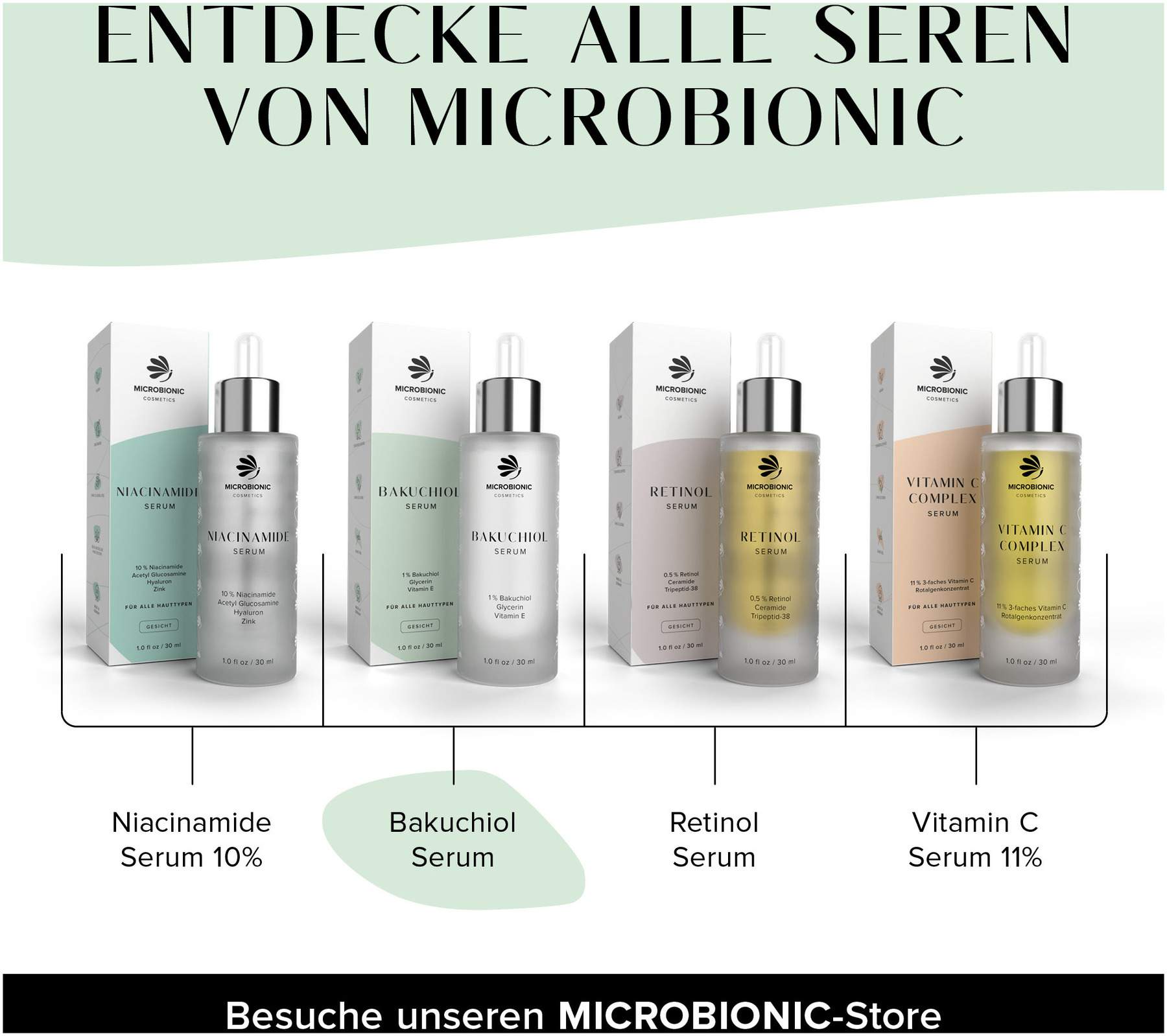 Microbionic cosmetics Bakuchiol 30 ml Serum