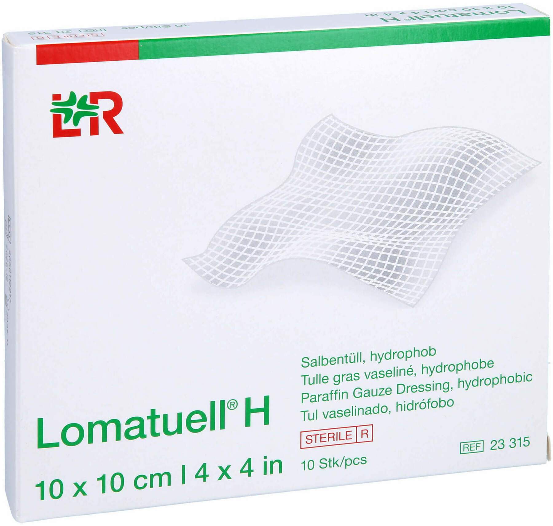 Lomatuell H Salbentüll 10 X 10 cm Steril 10 Stück