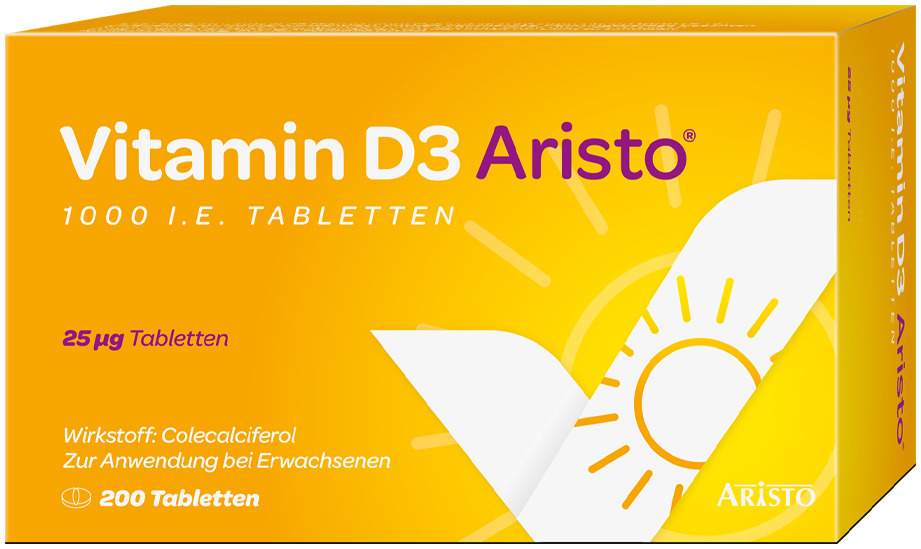 Vitamin D3 Aristo 1000 I.E. 200 Tabletten