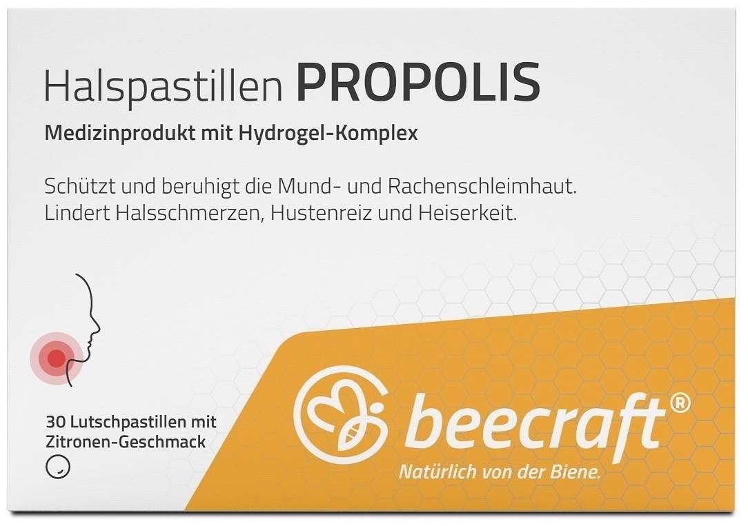 Beecraft Halspastillen Propolis 30 Stück