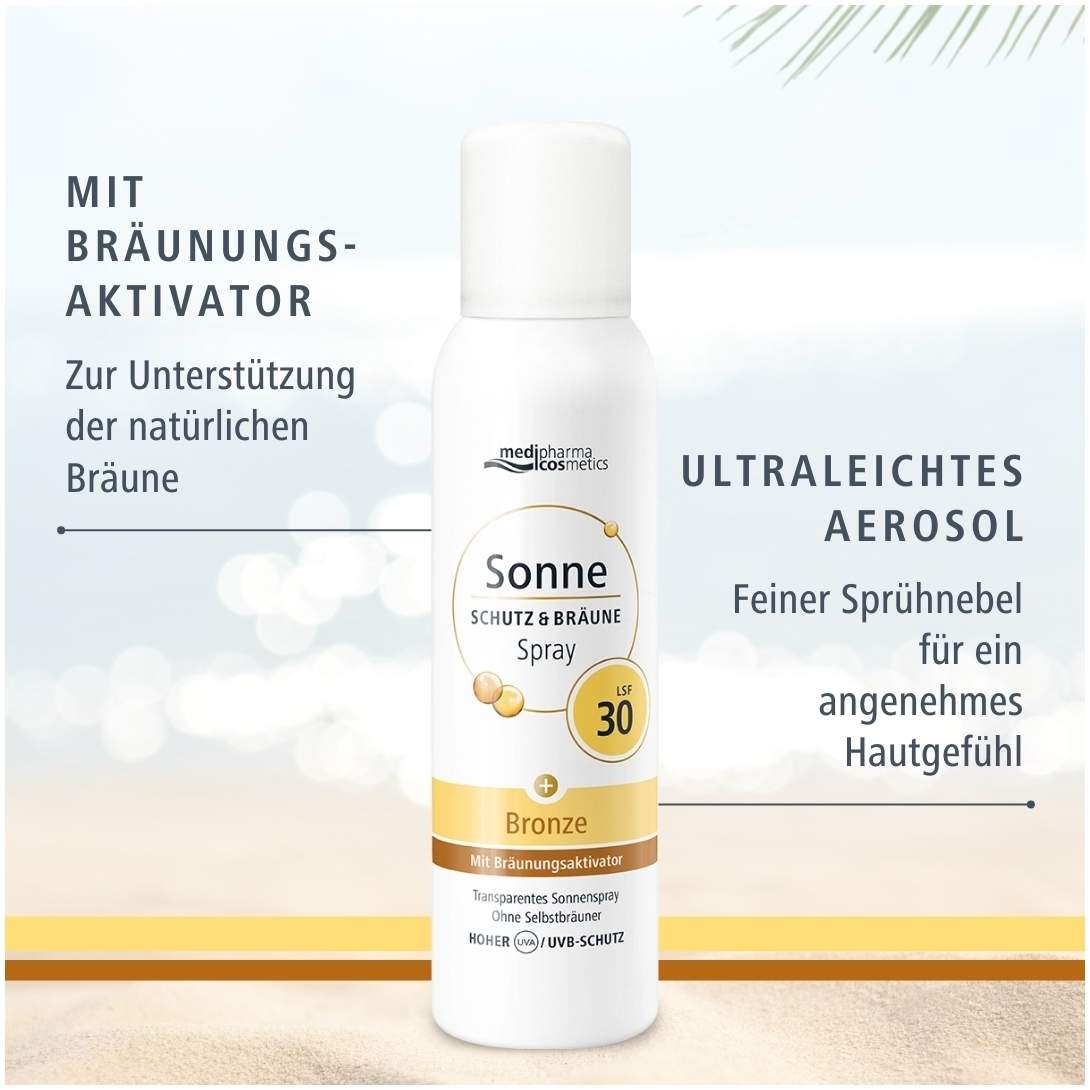medipharma cosmetics Sonne Schutz & Bräune bronze LSF 30 Aerosol 150 ml Spray
