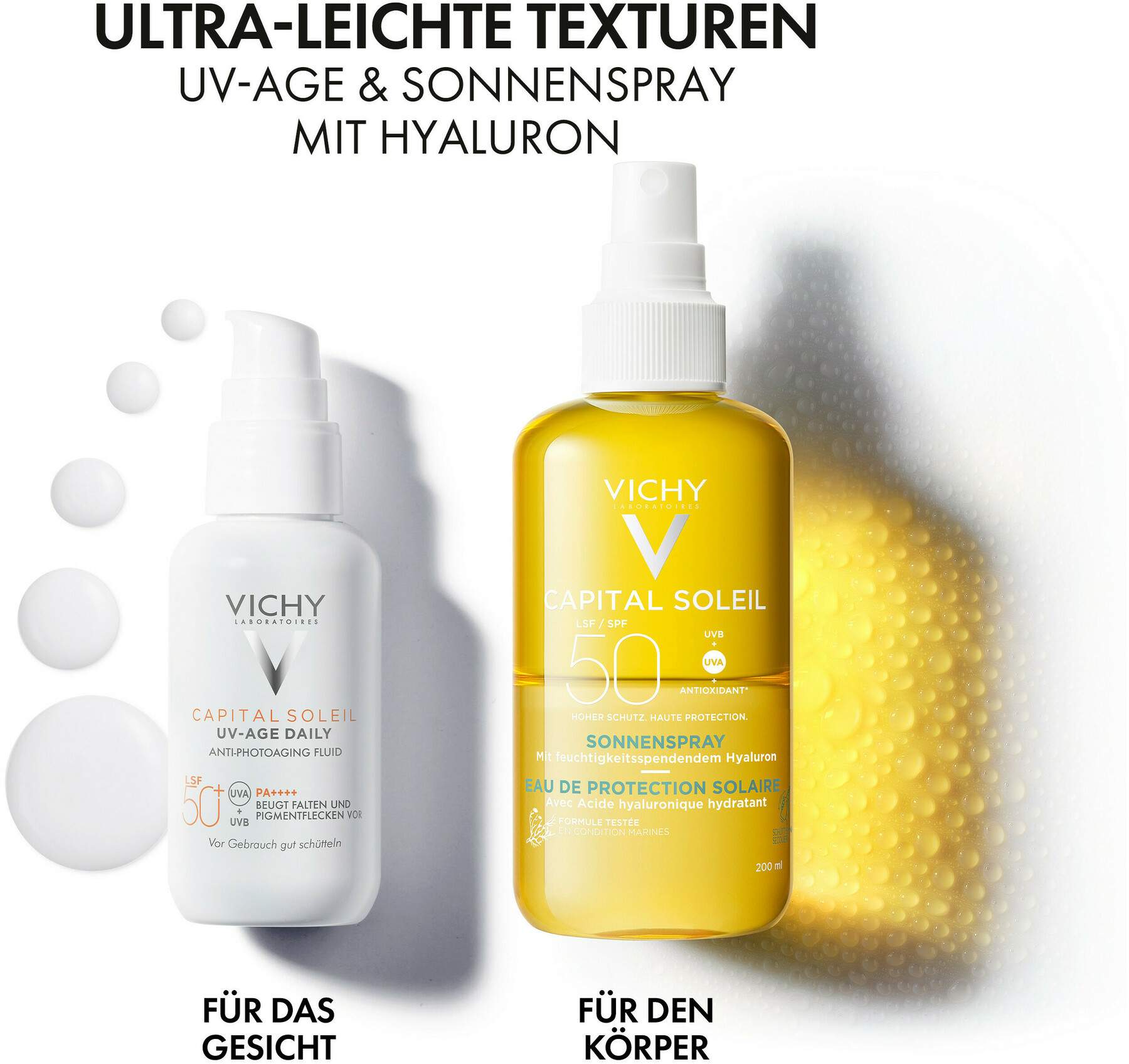 Vichy Capital Soleil Sonnenspray mit Hyaluron LSF 50 200 ml