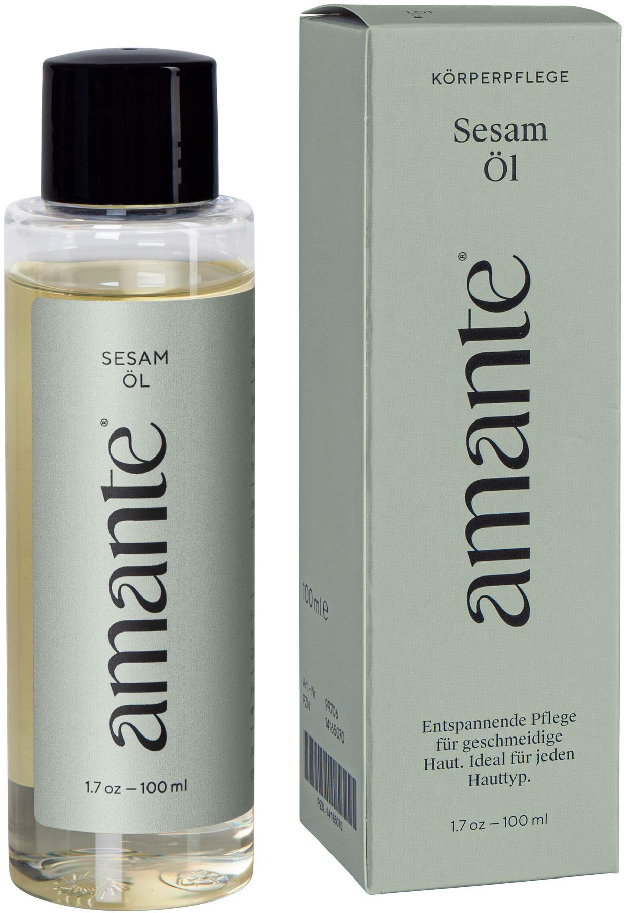 Sesamöl 100 % Rein Hautpflegeöl Amante 100 ml