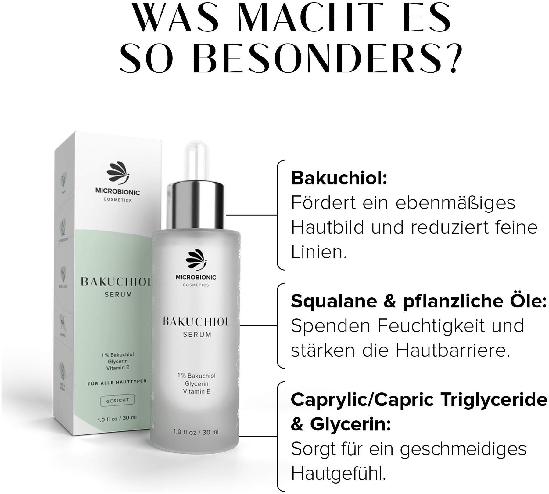 Microbionic cosmetics Bakuchiol 30 ml Serum