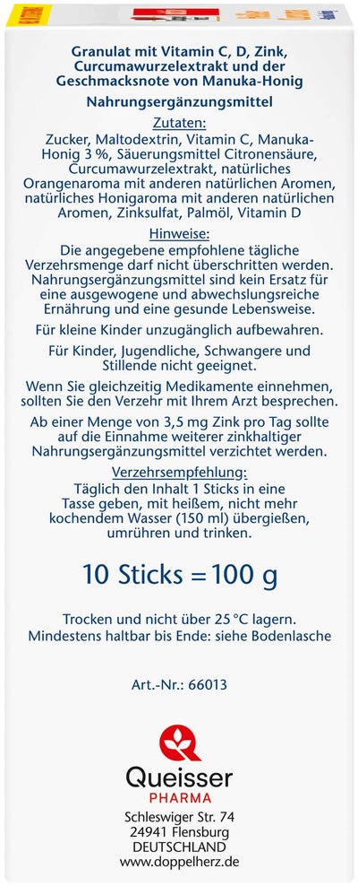 Doppelherz Aktiv Heißer Curcuma + Manuka - Honig Granulat 10...