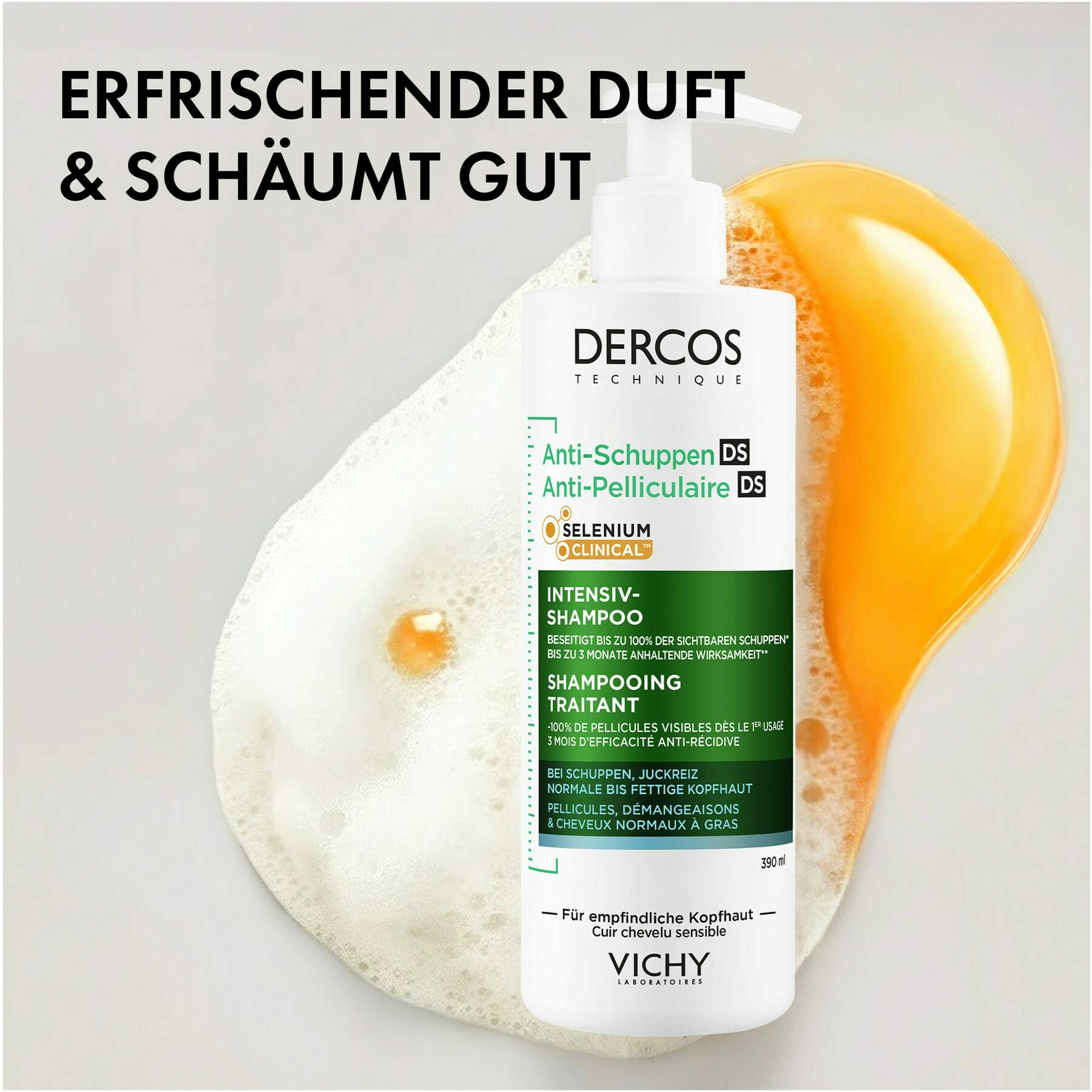 Vichy Dercos Anti-Schuppen Shampoo für fettige Kopfhaut 390 ml
