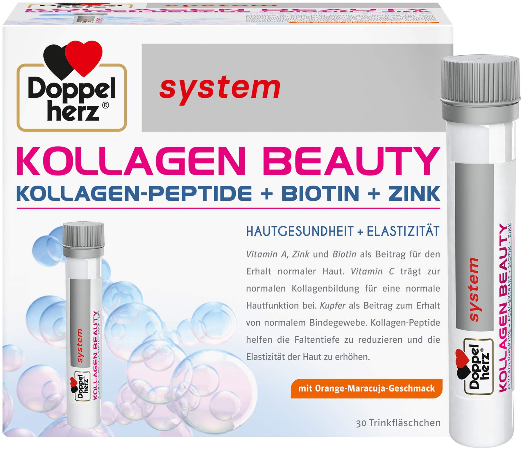 Doppelherz system Kollagen Beauty Orange-Maracuja-Geschmack 30 Ampullen