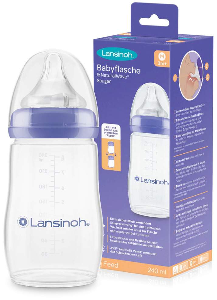 Lansinoh  Babyflasche Mit Naturalwave  Sauger 240 ml