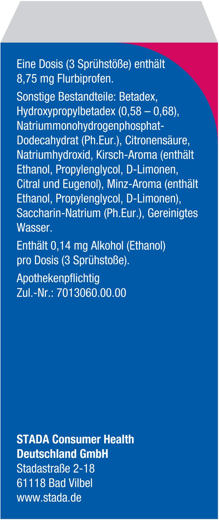 Flurbiprofen Stada 8,75 mg 15 ml Spray