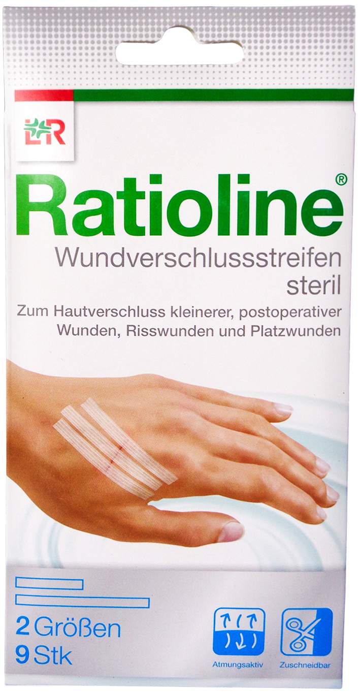 Ratioline Wundverschlussstreifen Steril 2 Größen 9 Stück