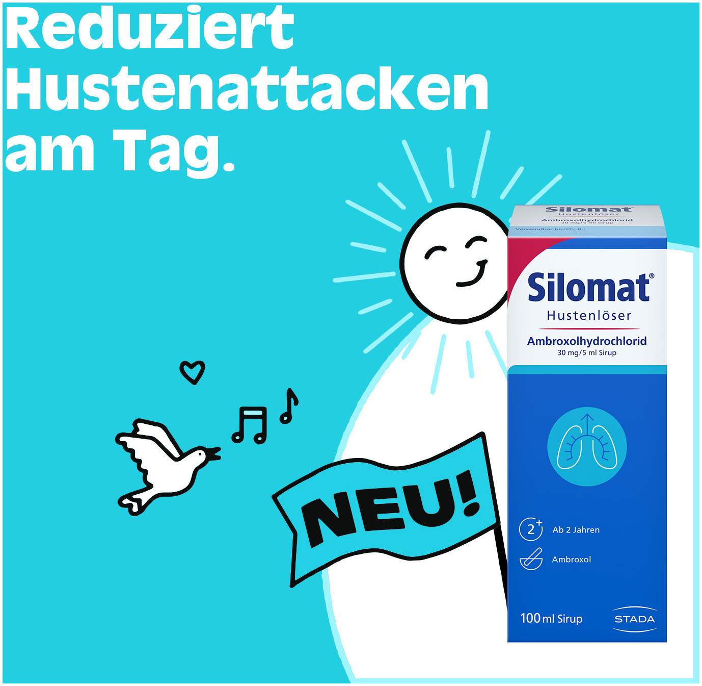 Silomat Hustenlöser Ambroxolhydrochlorid 30mg je 5ml Sirup 250 ml