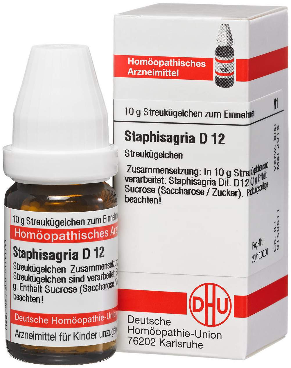 Dhu Staphisagria D12 10 G Globuli