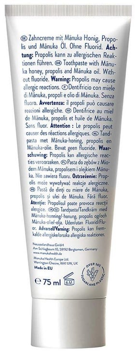 Manuka Health Honig-Propolis Zahncreme Fluoridfrei 75ml