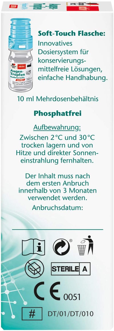 Doppelherz Aktiv Augen-Tropfen Hyaluron 0,4 % Extra 10 ml