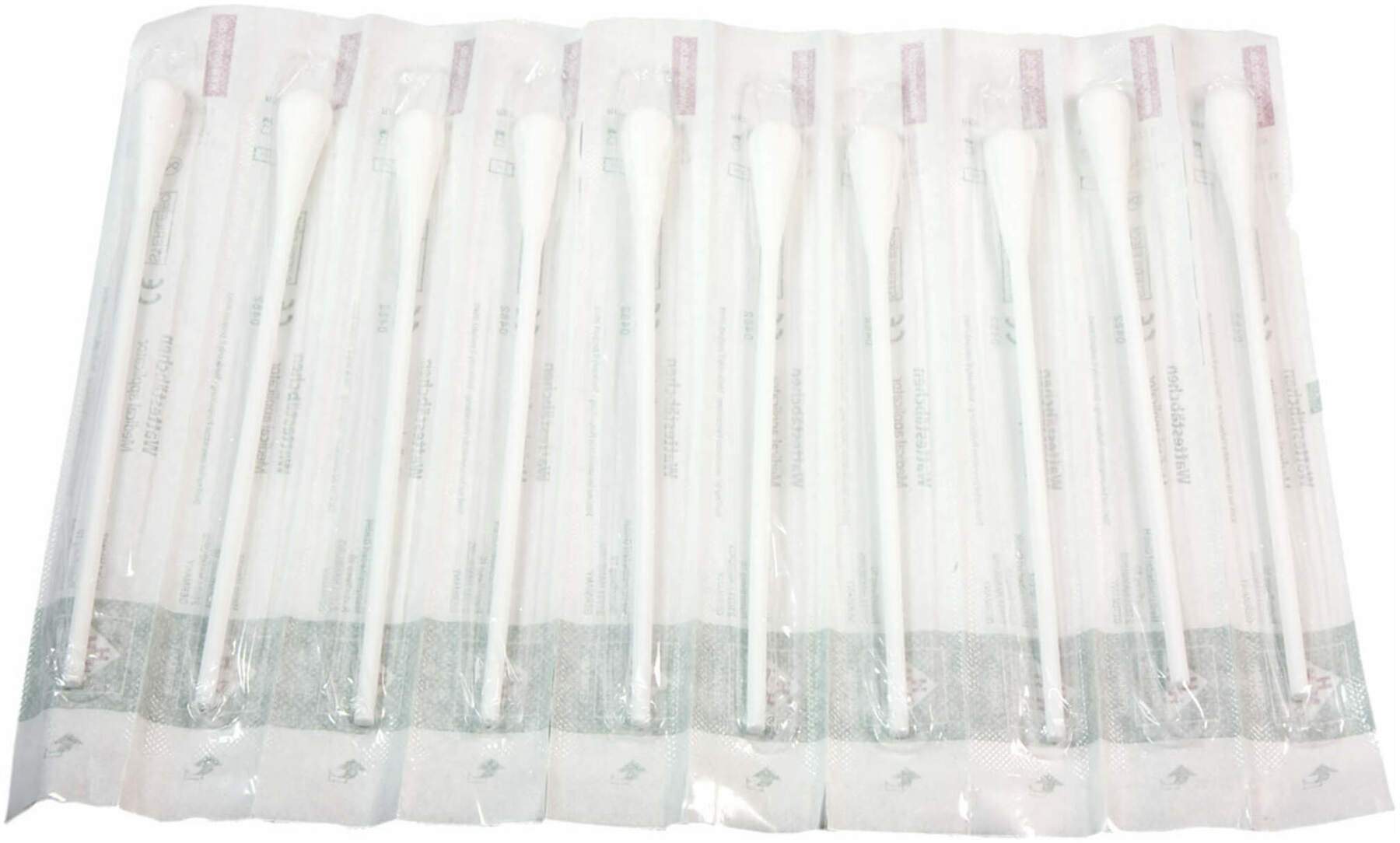 Wattestäbchen Kunststoff Kleiner Kopf 15 cm Steril 10 X 1 Stück