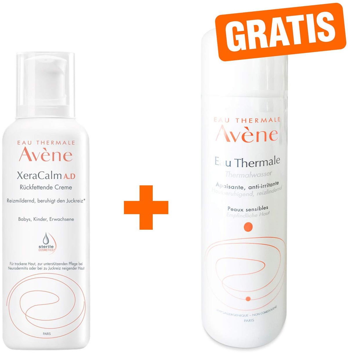 Avene XeraCalm A.D Creme 400 ml + gratis Thermalwasserspray 50 ml