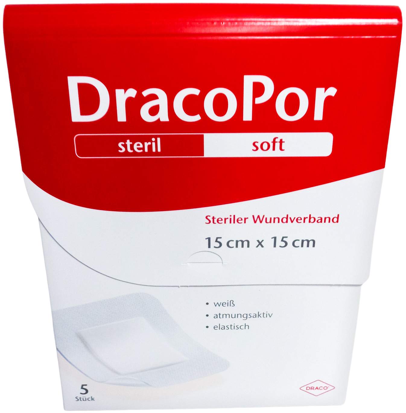 Dracopor Wundverband 15 X 15 cm Steril 5 Stück