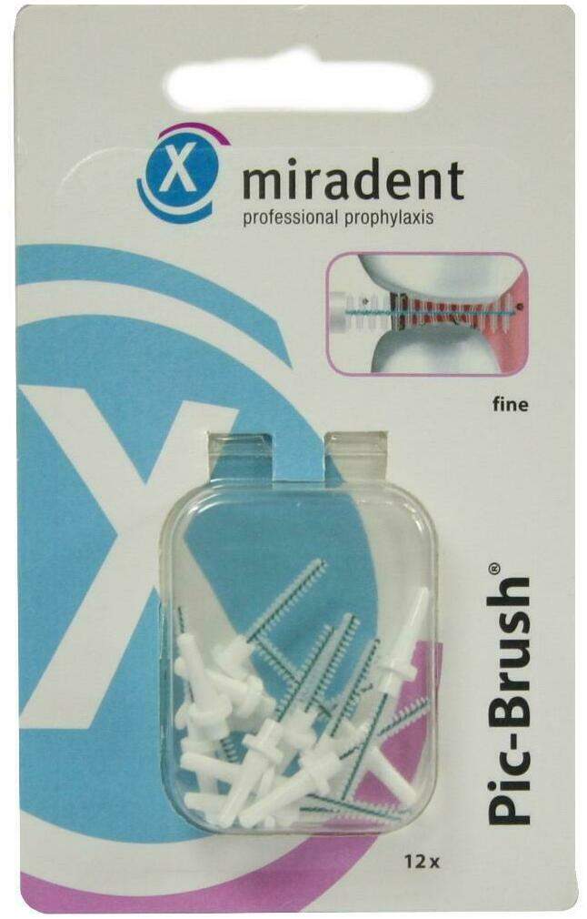 Miradent Interdentalbürste Pic-Brush Fine Weiß 12 Stück