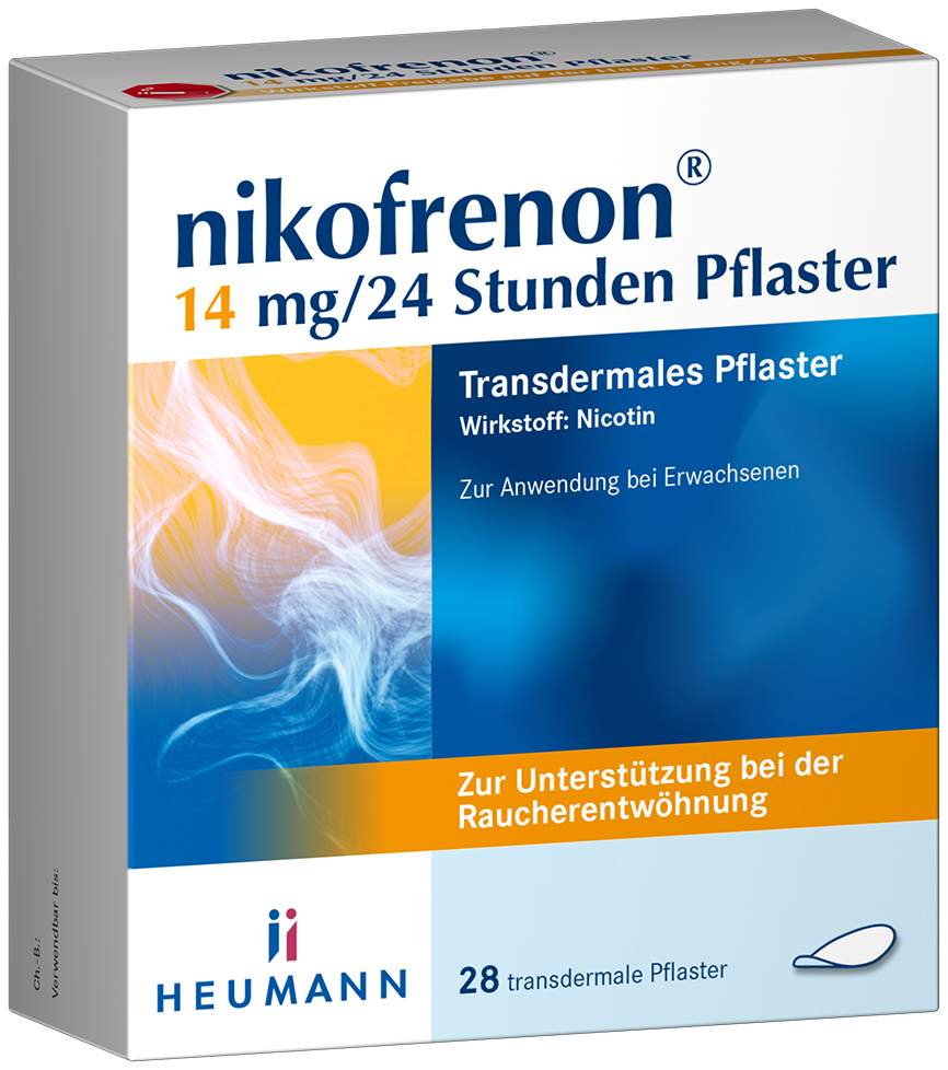 Nikofrenon 14 mg je 24 Stunden transdermale Pflaster 28 Stück