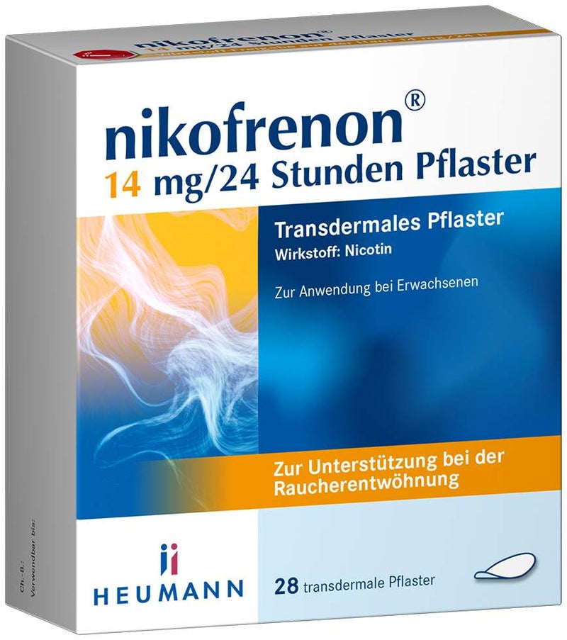 Nikofrenon 14 mg je 24 Stunden transdermale Pflaster 28 Stück