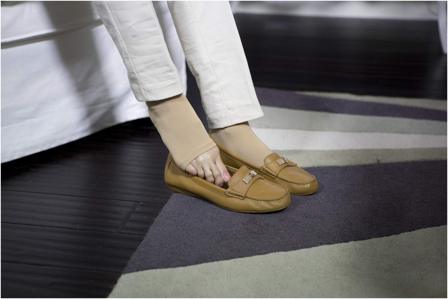 Comfy Socks Kompressionsstrümpfe Beige, 1 Paar