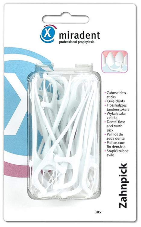Miradent Zahnpick Zahnseidensticks 30 Stück
