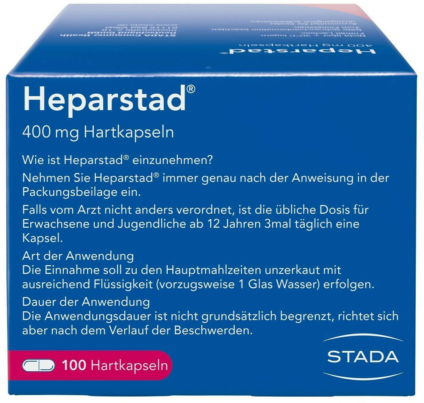Heparstad 400 mg 100 Hartkapseln