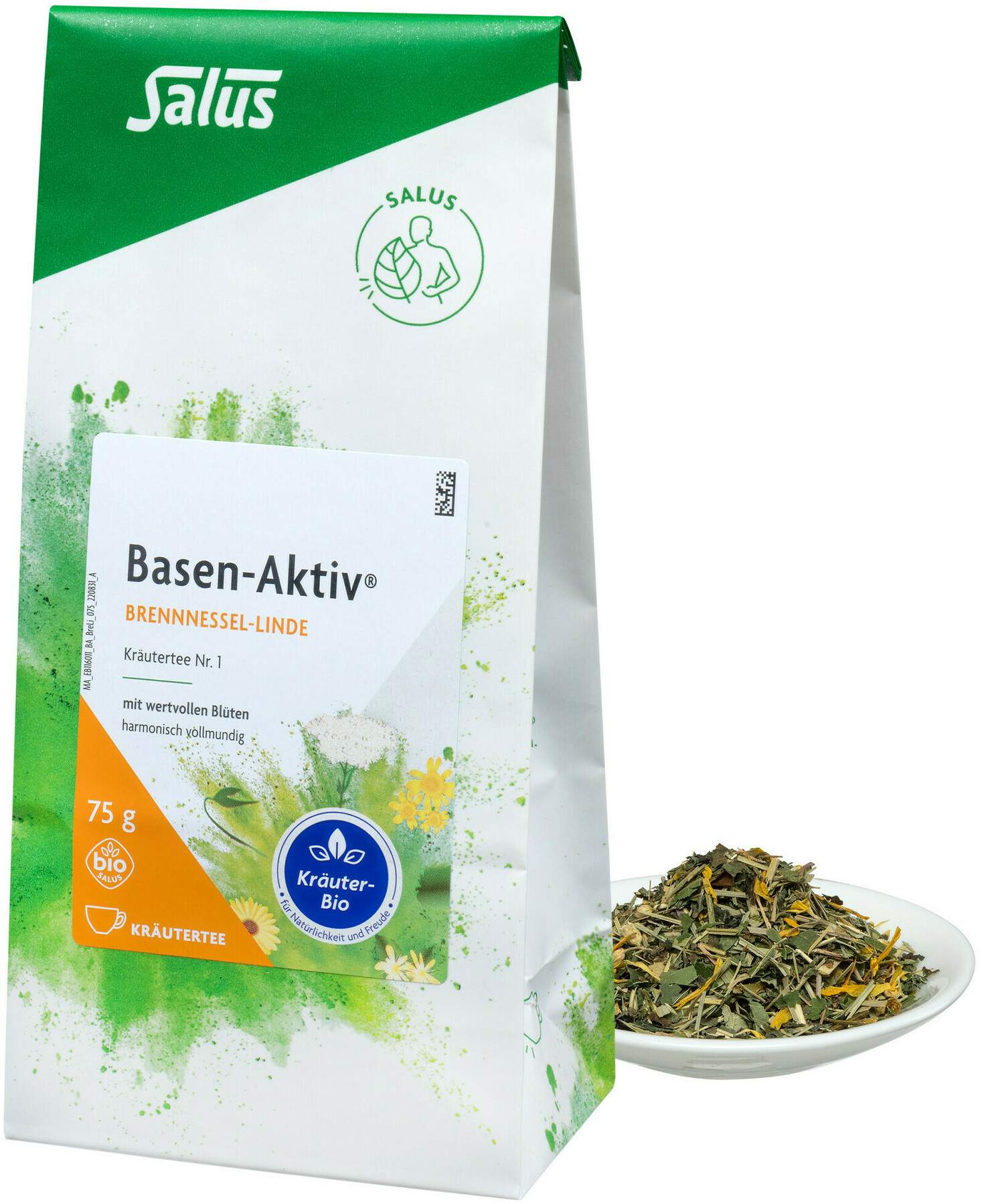 Basen Aktiv Tee Nr. 1 Brennnessel Linde Bio Salus 75 G